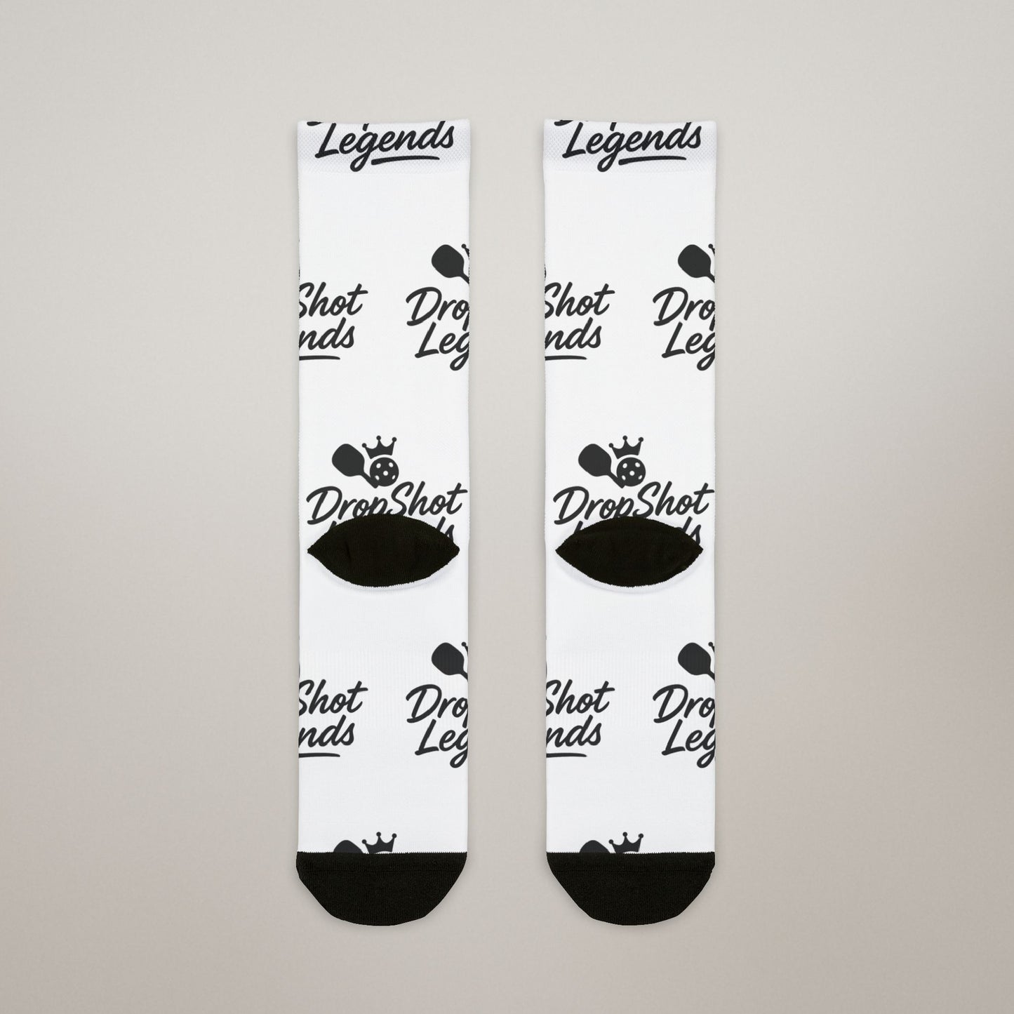 DropShot Legends Sublimation Crew Socks | Fun Sports Socks, Unique Gifts for Athletes, Athletic Apparel, Casual Wear, Sporty Accessories