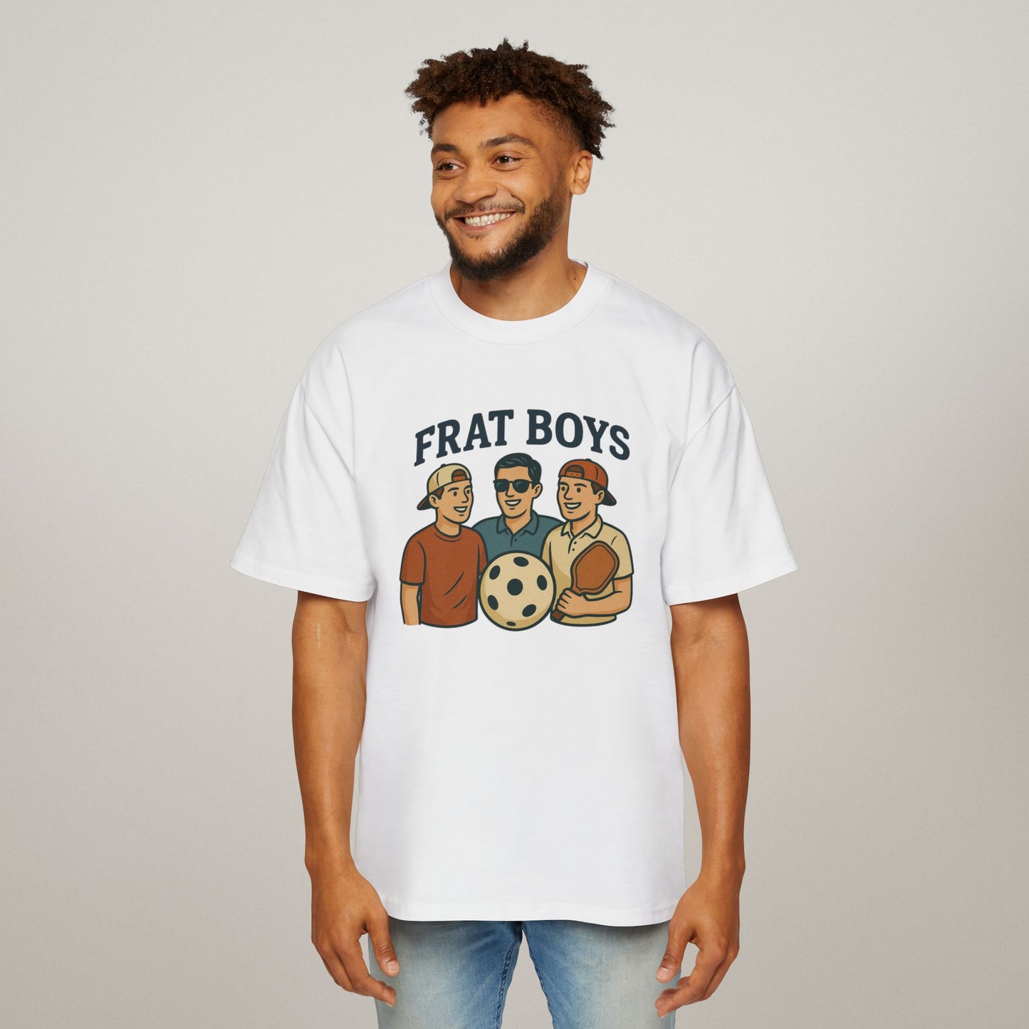 Men’s Oversized Pickleball T-Shirt – Streetwear Comfort, Court-Ready Style, Heavy Cotton Build