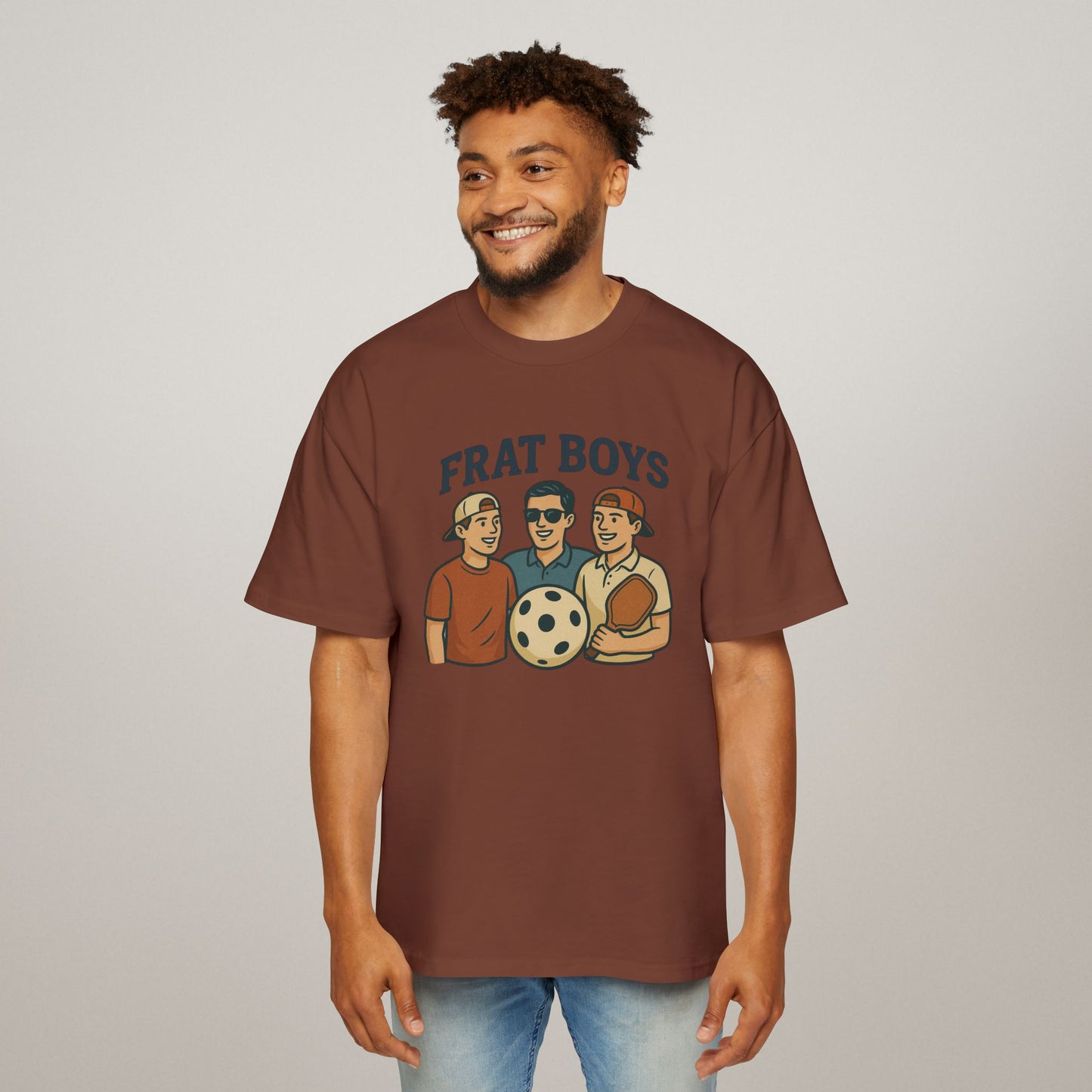 Men’s Oversized Pickleball T-Shirt – Streetwear Comfort, Court-Ready Style, Heavy Cotton Build