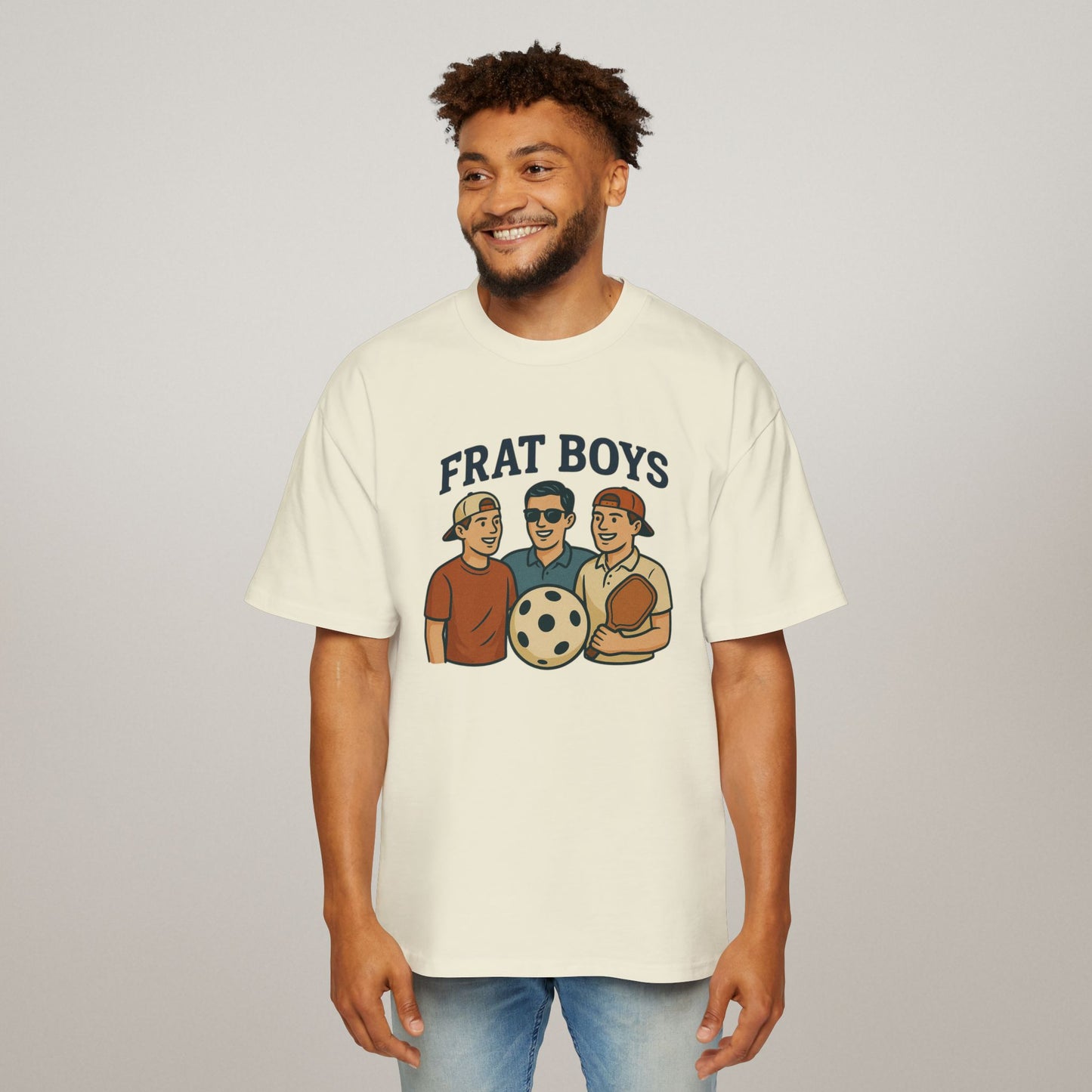 Men’s Oversized Pickleball T-Shirt – Streetwear Comfort, Court-Ready Style, Heavy Cotton Build