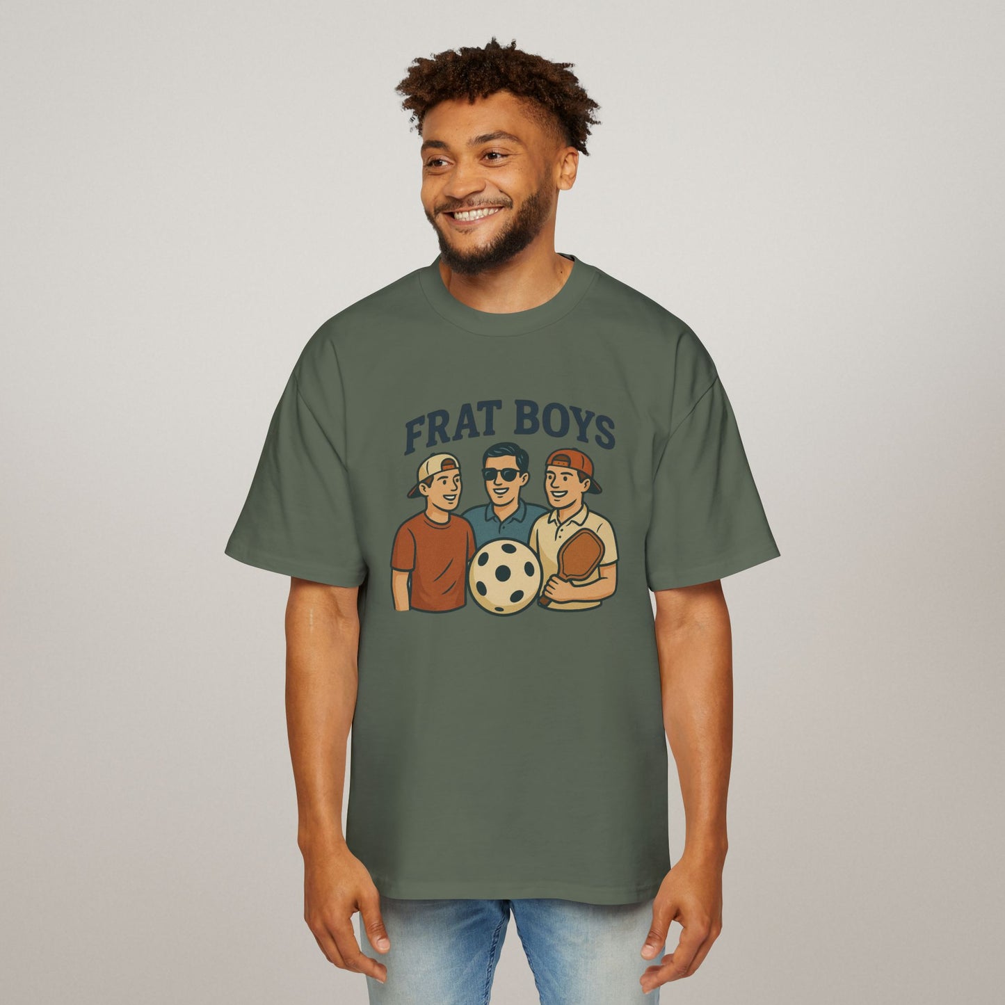 Men’s Oversized Pickleball T-Shirt – Streetwear Comfort, Court-Ready Style, Heavy Cotton Build