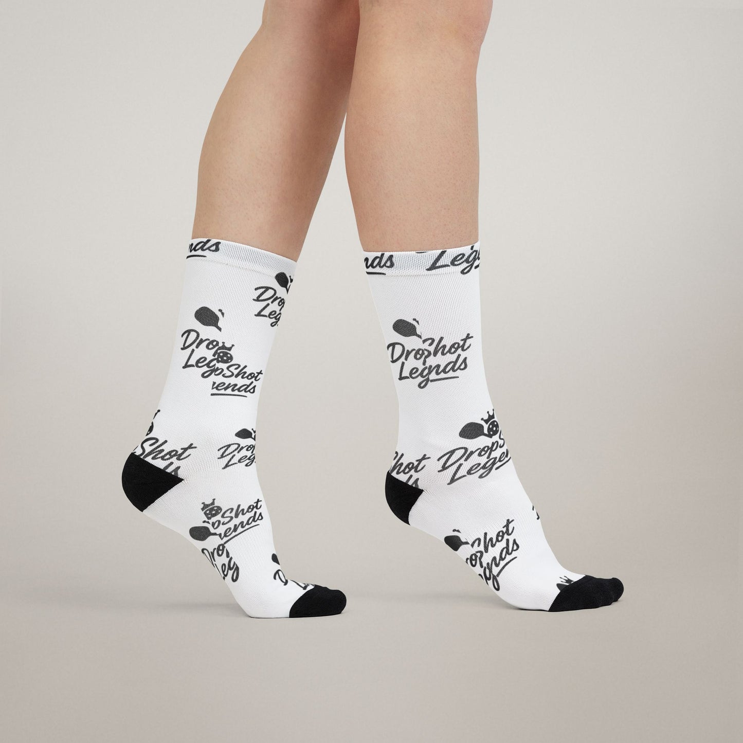 DropShot Legends Sublimation Crew Socks | Fun Sports Socks, Unique Gifts for Athletes, Athletic Apparel, Casual Wear, Sporty Accessories