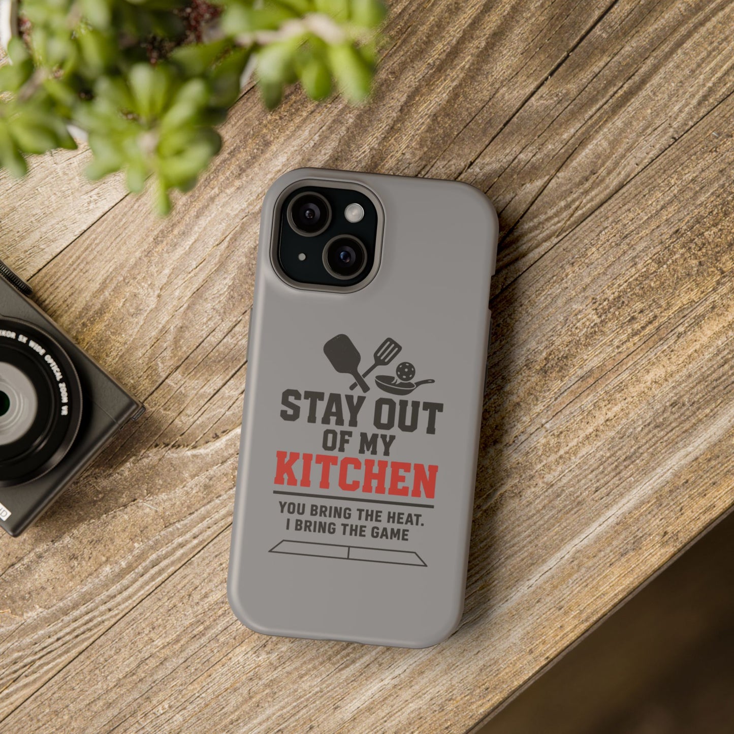 Funny Pickleball Magnetic Tough Phone Case – Durable Protection with Culinary Personality