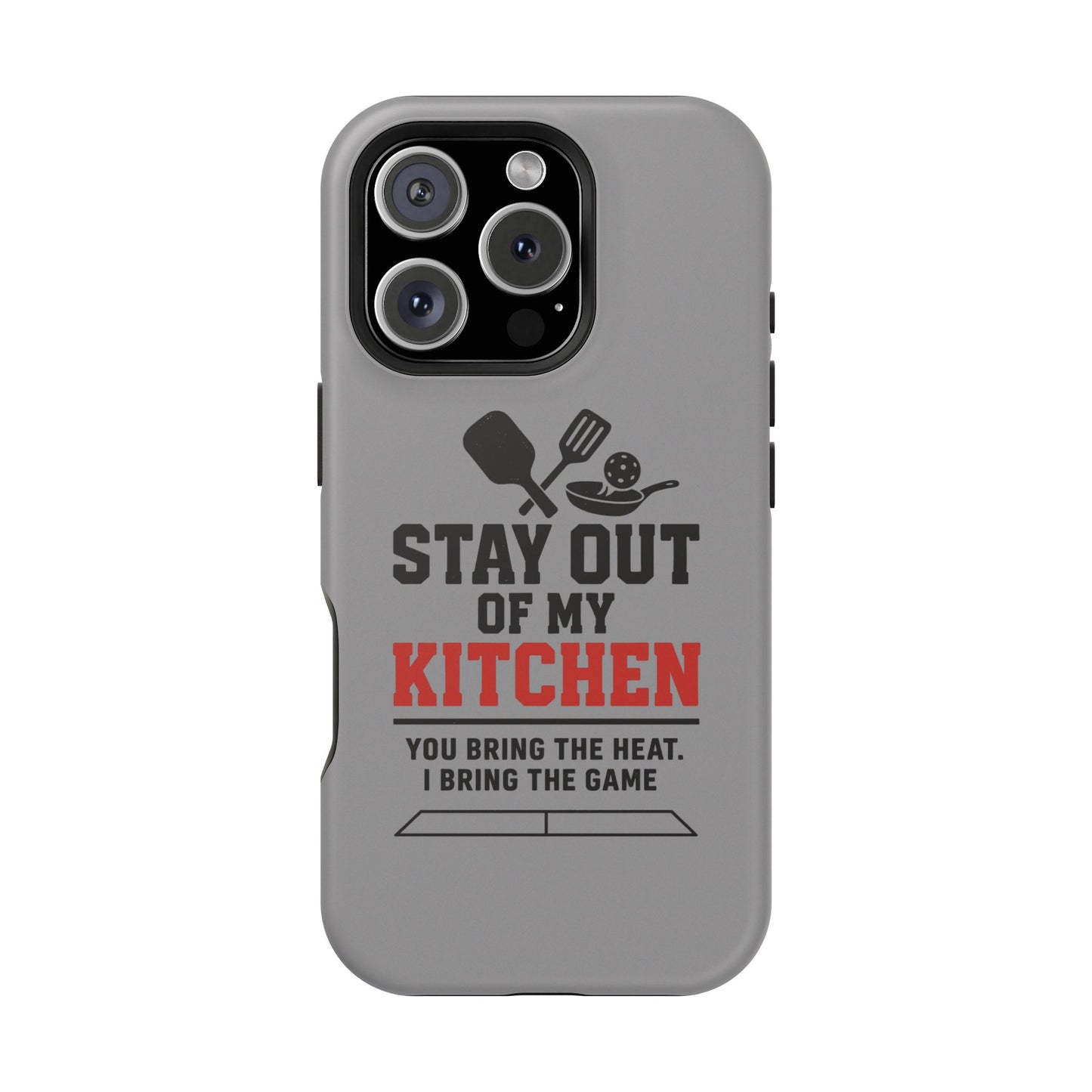 Funny Pickleball Magnetic Tough Phone Case – Durable Protection with Culinary Personality