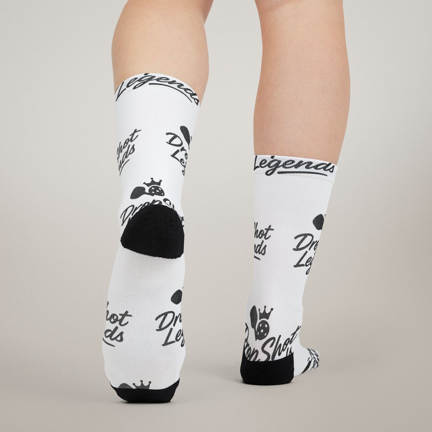 DropShot Legends Sublimation Crew Socks | Fun Sports Socks, Unique Gifts for Athletes, Athletic Apparel, Casual Wear, Sporty Accessories