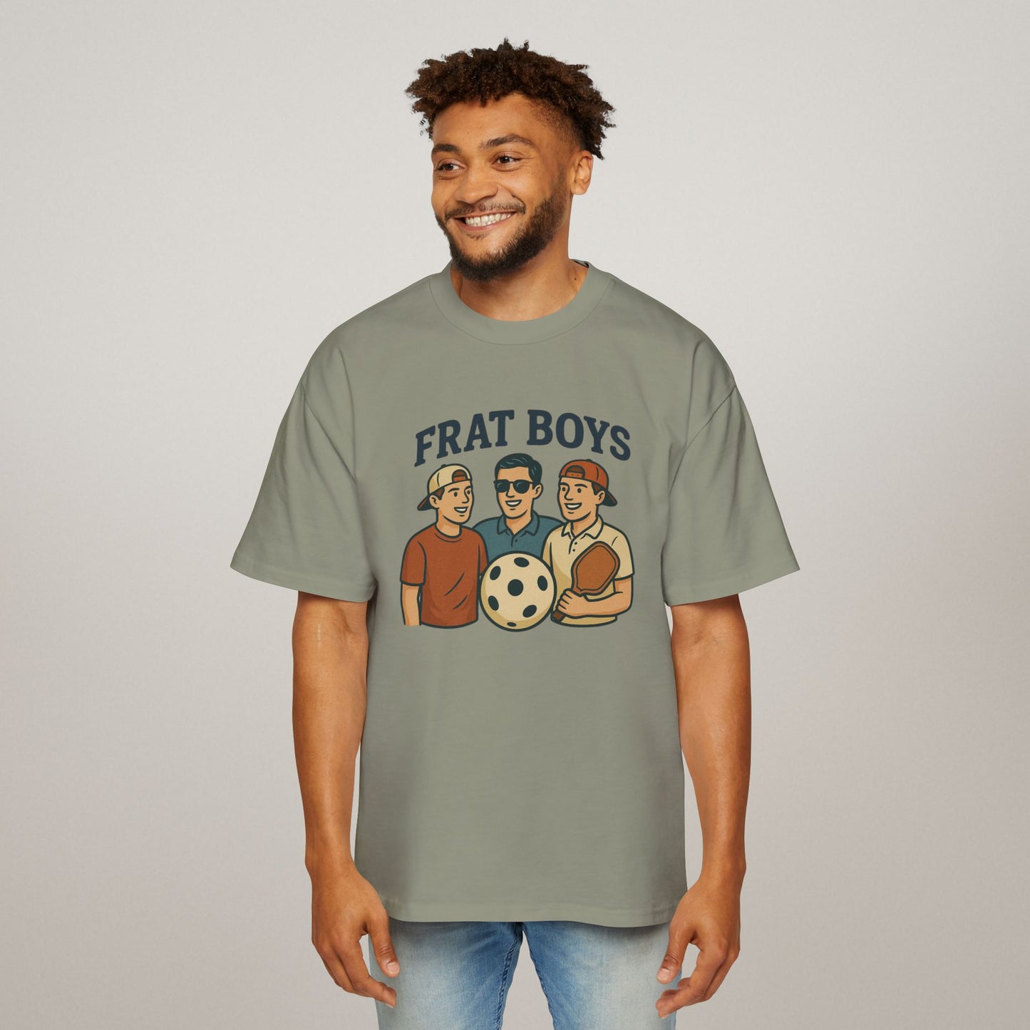 Men’s Oversized Pickleball T-Shirt – Streetwear Comfort, Court-Ready Style, Heavy Cotton Build