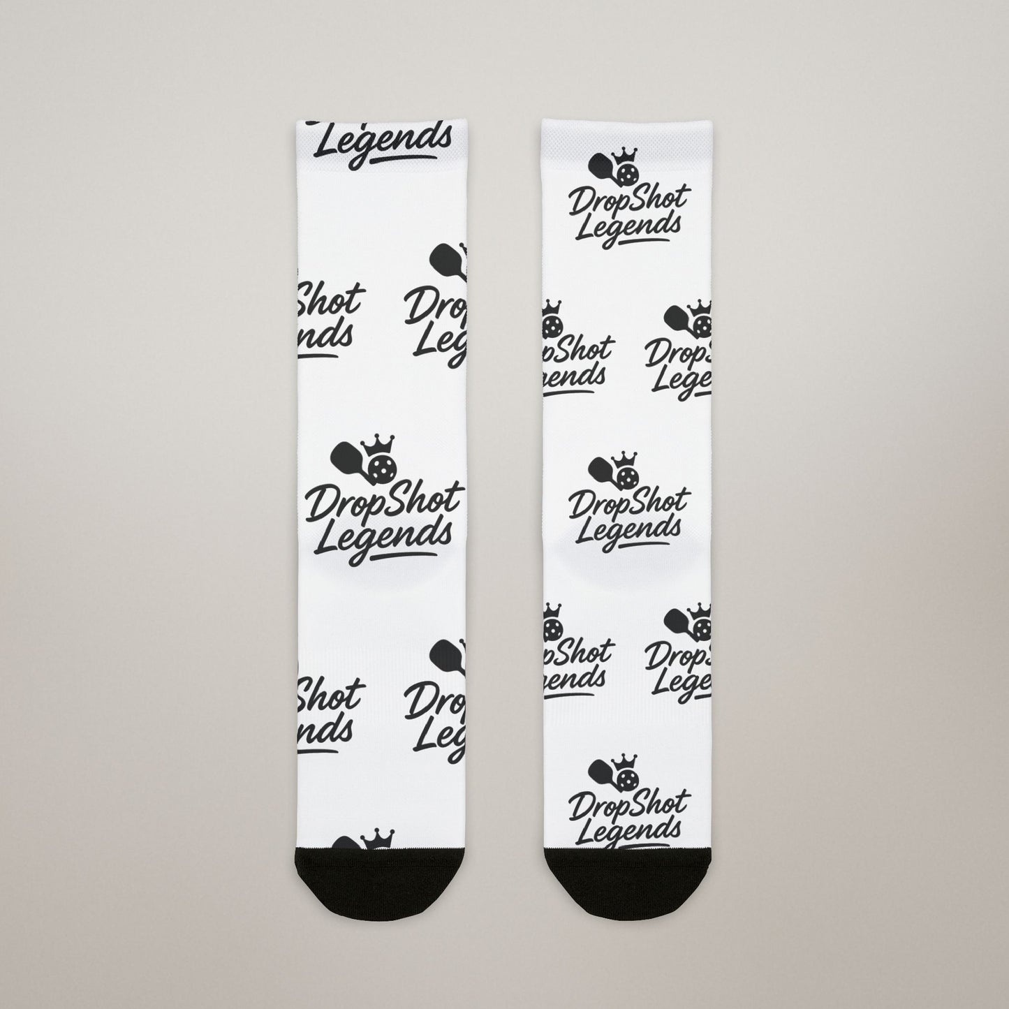 DropShot Legends Sublimation Crew Socks | Fun Sports Socks, Unique Gifts for Athletes, Athletic Apparel, Casual Wear, Sporty Accessories