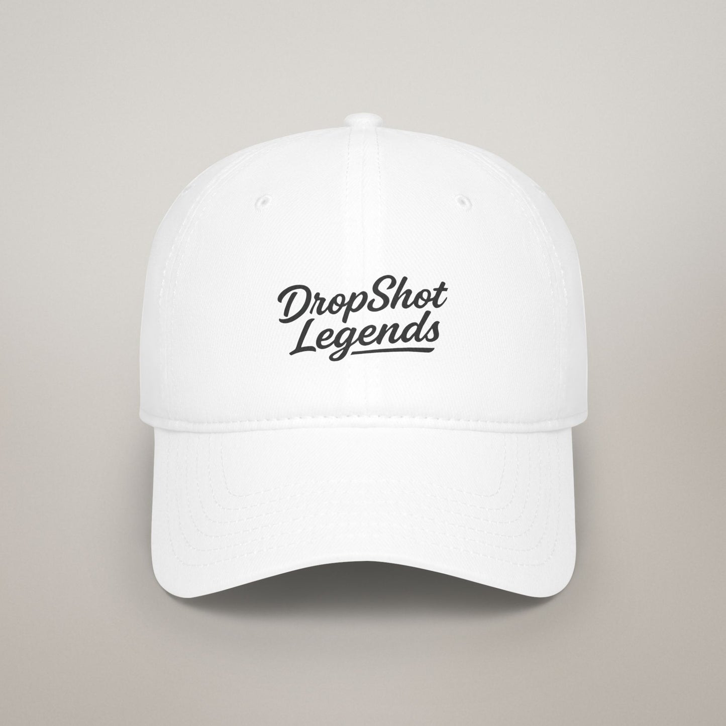 DropShotLegends Custom Casual Cotton Baseball Cap - Breathable Low Profile Everyday Hat for Men/Women