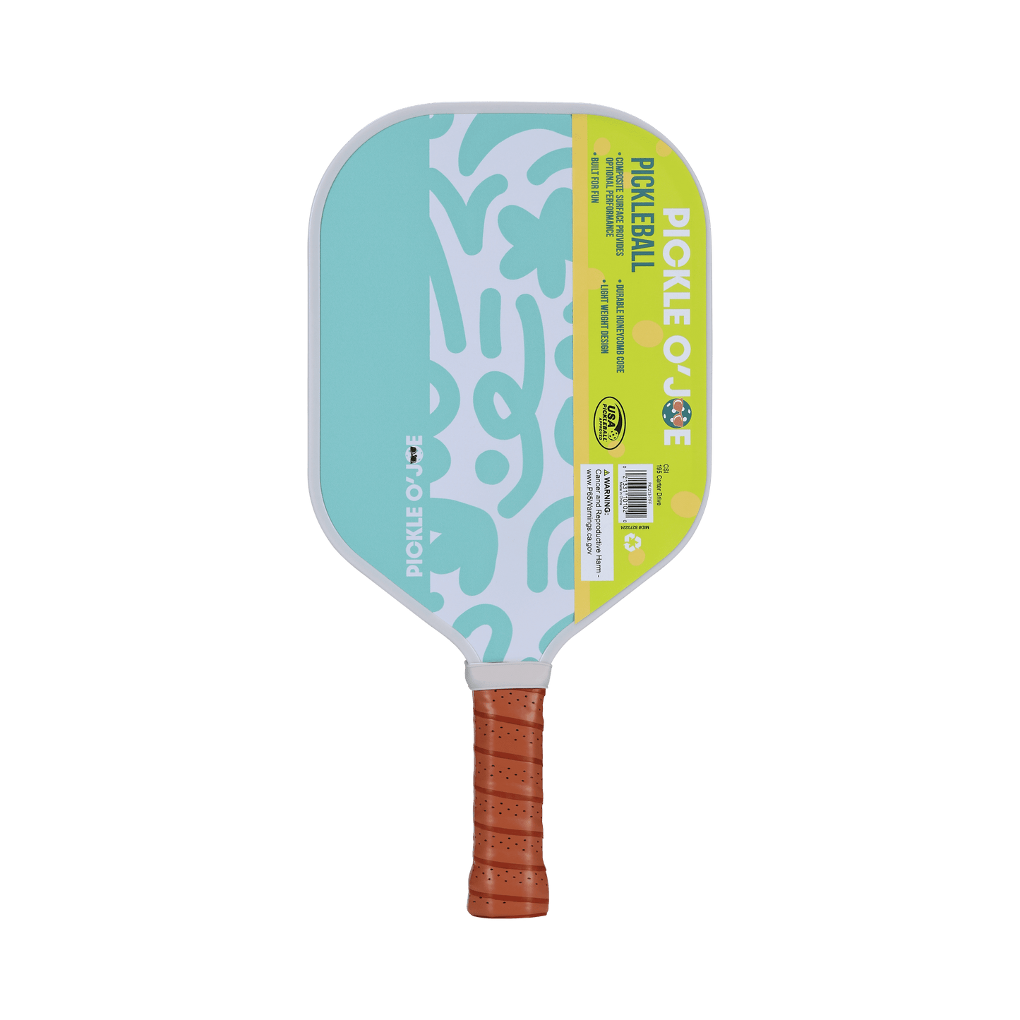 USAPA-Approved Pickleball Paddle – Lightweight Fiberglass Composite with Comfort Grip | Tropical Design for All Skill Levels