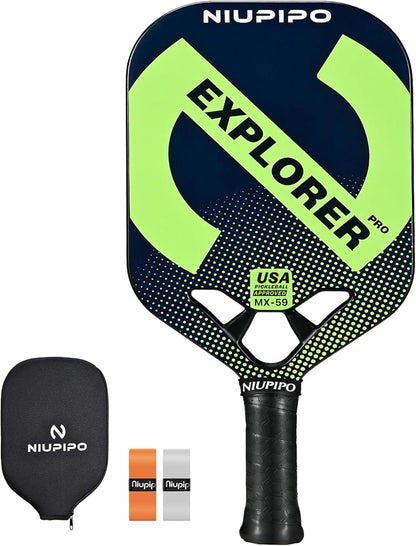 EXPLORER PRO USAPA Approved Pickleball Paddle – Graphite Carbon Fiber Face with Grit, Honeycomb Core & Cushion Grip | Pro-Level Paddle for Power, Spin & Control | Used by National Champions