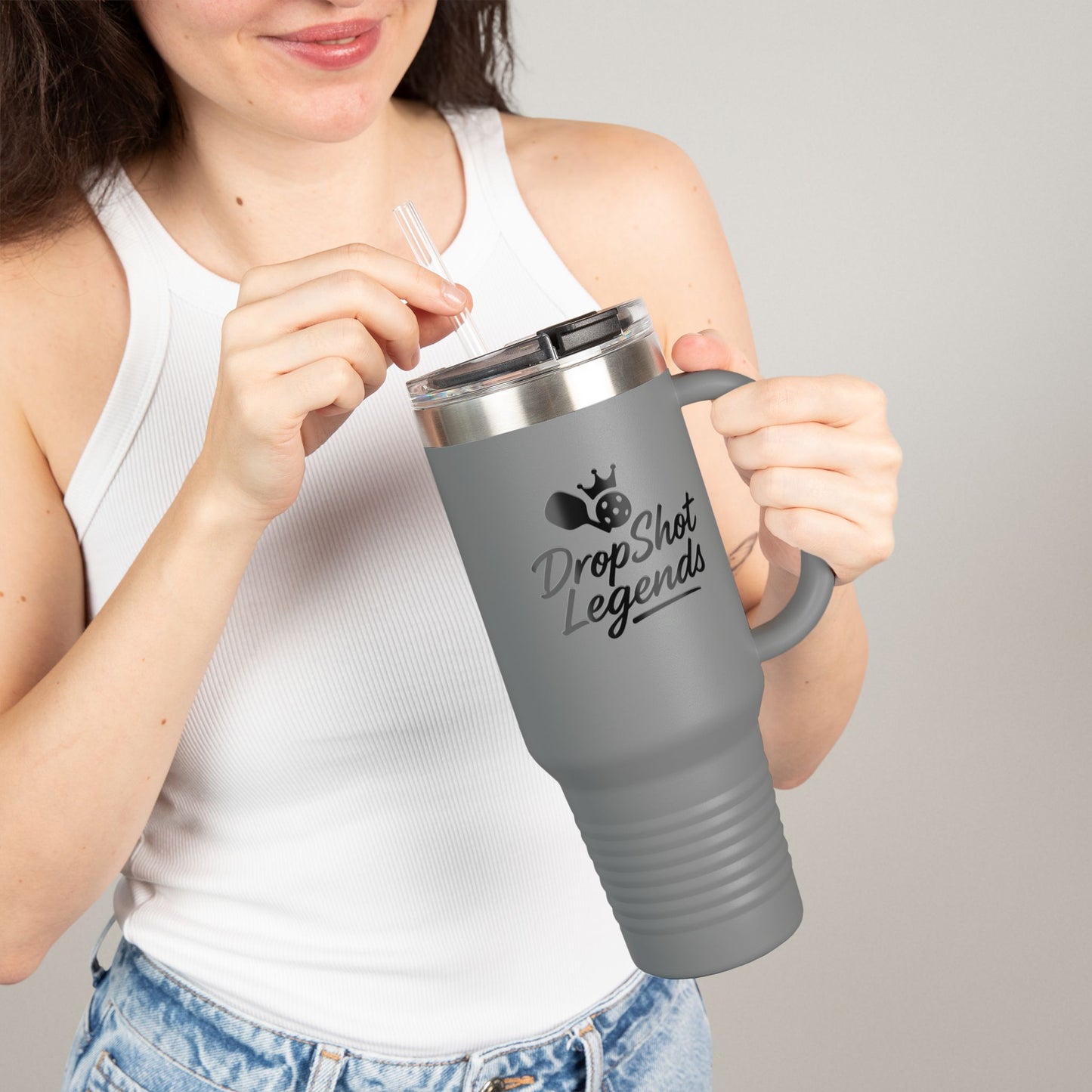40oz Insulated Travel Mug - Stainless Steel | Hot & Cold Drinks | Leak-Proof Tumbler