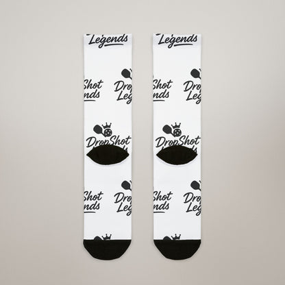 DropShot Legends Sublimation Crew Socks | Fun Sports Socks, Unique Gifts for Athletes, Athletic Apparel, Casual Wear, Sporty Accessories