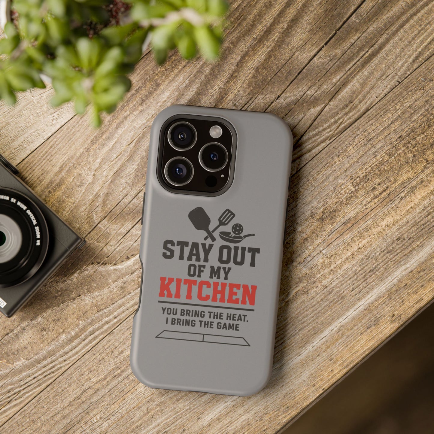 Funny Pickleball Magnetic Tough Phone Case – Durable Protection with Culinary Personality