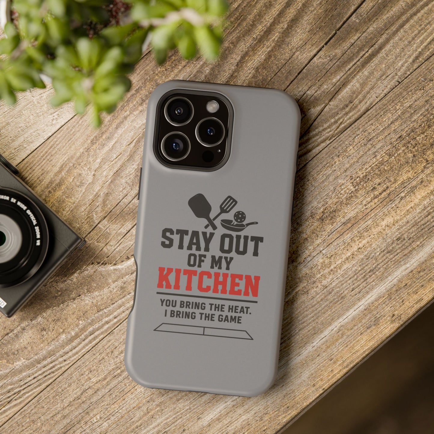 Funny Pickleball Magnetic Tough Phone Case – Durable Protection with Culinary Personality