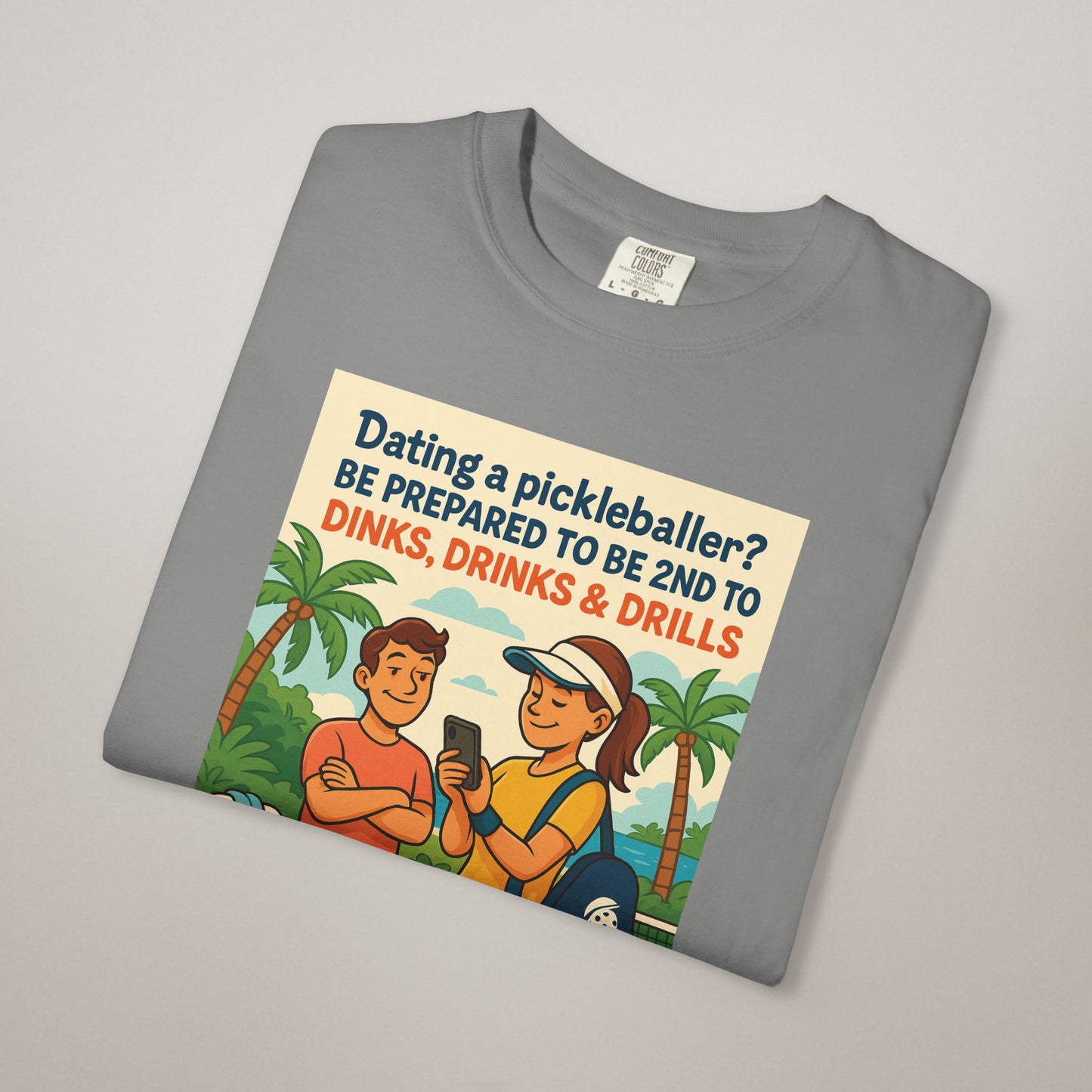 Pickleballer Unisex T-shirt: Dinks, Drinks, Drills Funny Tee for Players and Fans