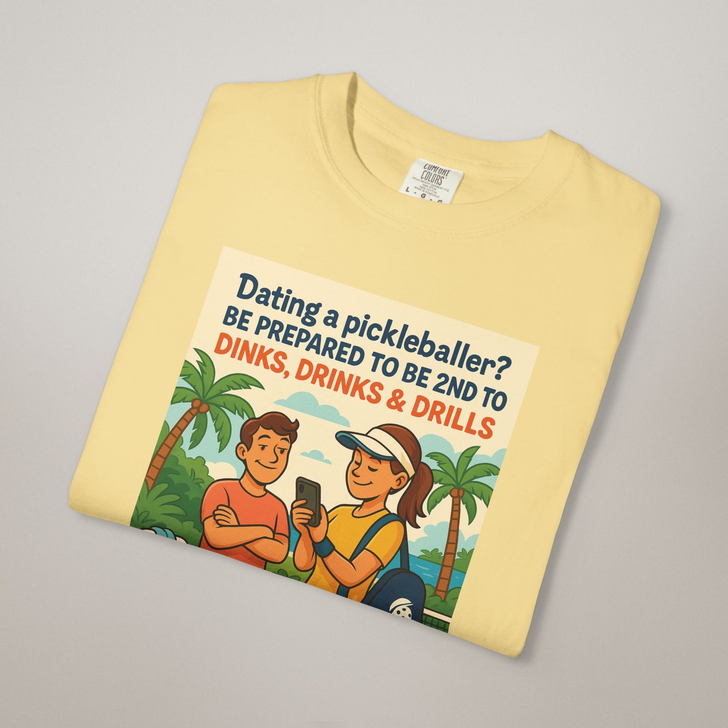 Pickleballer Unisex T-shirt: Dinks, Drinks, Drills Funny Tee for Players and Fans