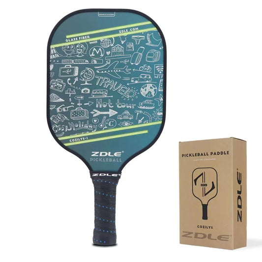 Fiberglass Pickleball Paddle Set – Lightweight Pickleball Rackets with Honeycomb Core & Ergonomic Grip | 2 Paddles, 4 Balls & Gift Box | Beginner & Family-Friendly Pickleball Set for Indoor & Outdoor Play