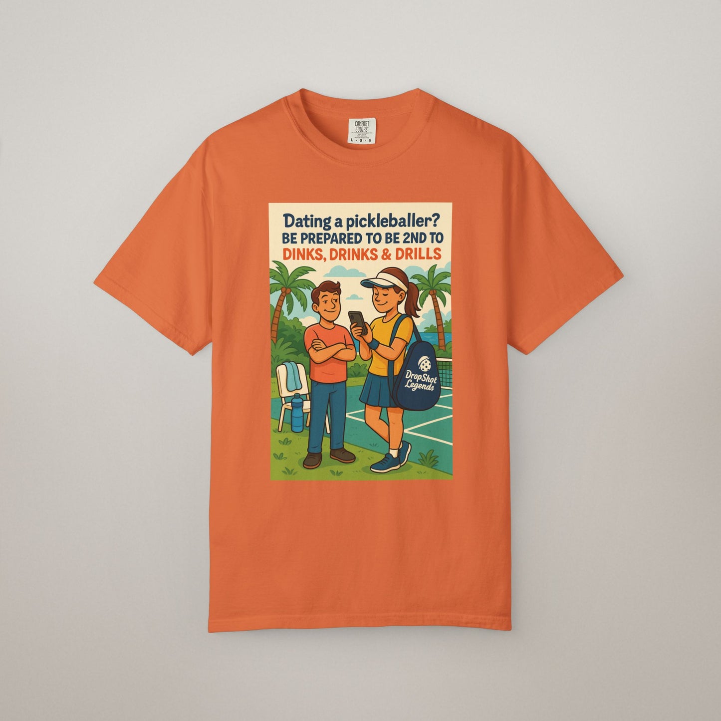 Pickleballer Unisex T-shirt: Dinks, Drinks, Drills Funny Tee for Players and Fans