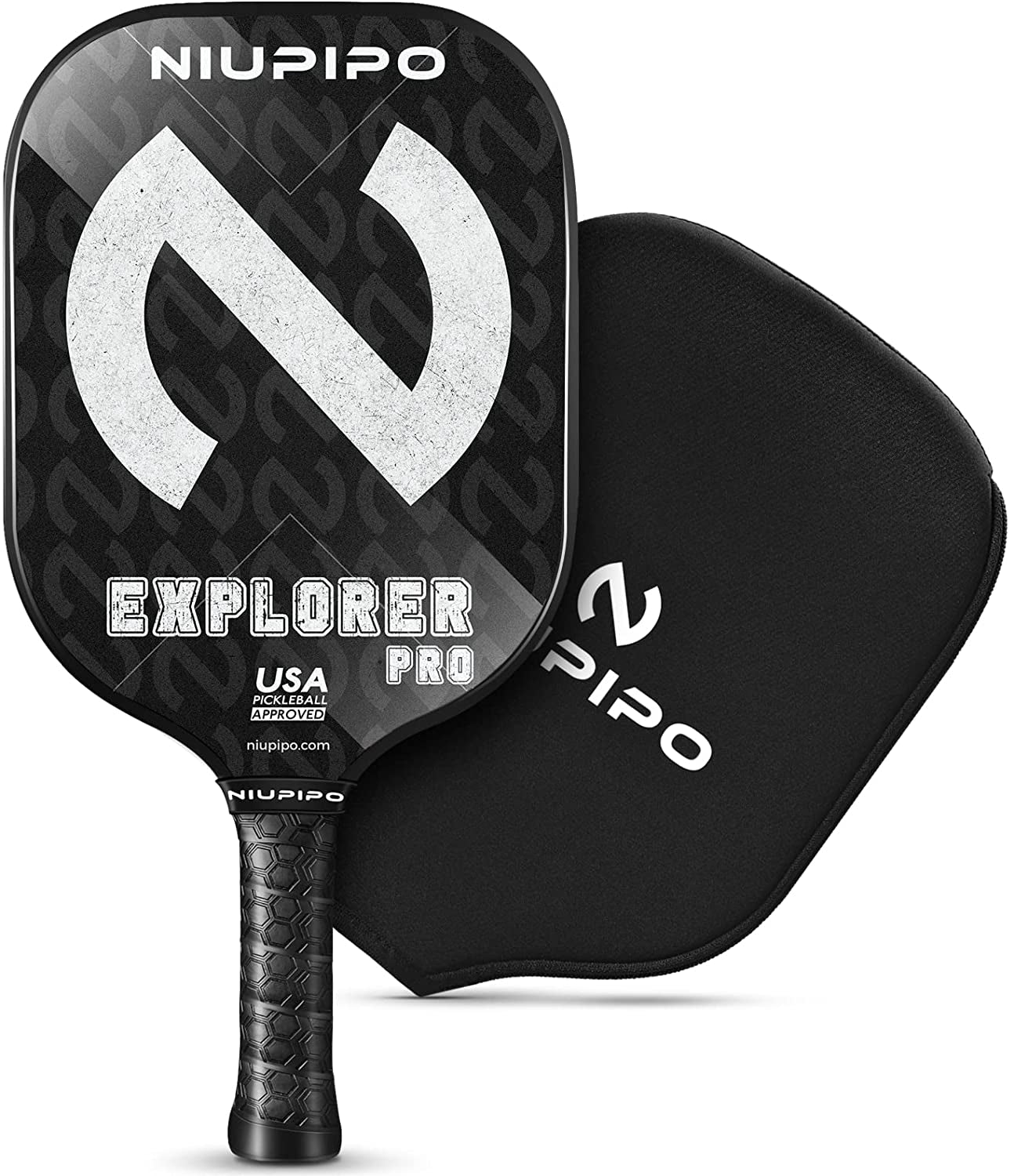 EXPLORER PRO USAPA Approved Pickleball Paddle – Graphite Carbon Fiber Face with Grit, Honeycomb Core & Cushion Grip | Pro-Level Paddle for Power, Spin & Control | Used by National Champions