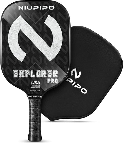 EXPLORER PRO USAPA Approved Pickleball Paddle – Graphite Carbon Fiber Face with Grit, Honeycomb Core & Cushion Grip | Pro-Level Paddle for Power, Spin & Control | Used by National Champions