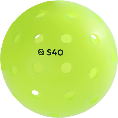 A11N S40 Outdoor Pickleball Balls- USA Pickleball Approved for Tournament Play, 3/6/12/50-Pack, Neon Green/Fuchsia/Tangerine