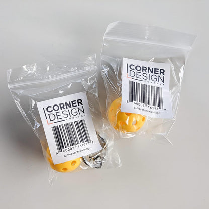 Brighten Up Your Day with Our Mini Yellow Pickleball Keychain - Perfect for Your Bag or Keys!