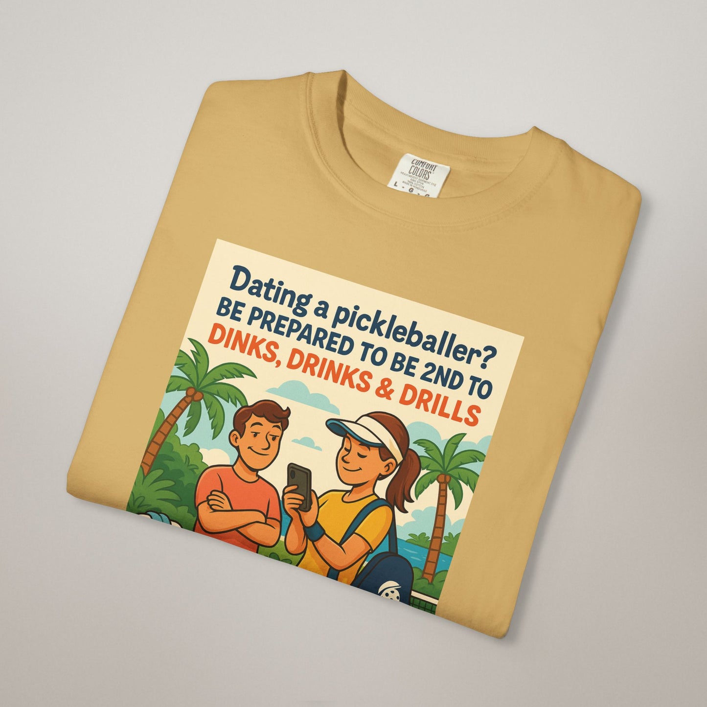 Pickleballer Unisex T-shirt: Dinks, Drinks, Drills Funny Tee for Players and Fans