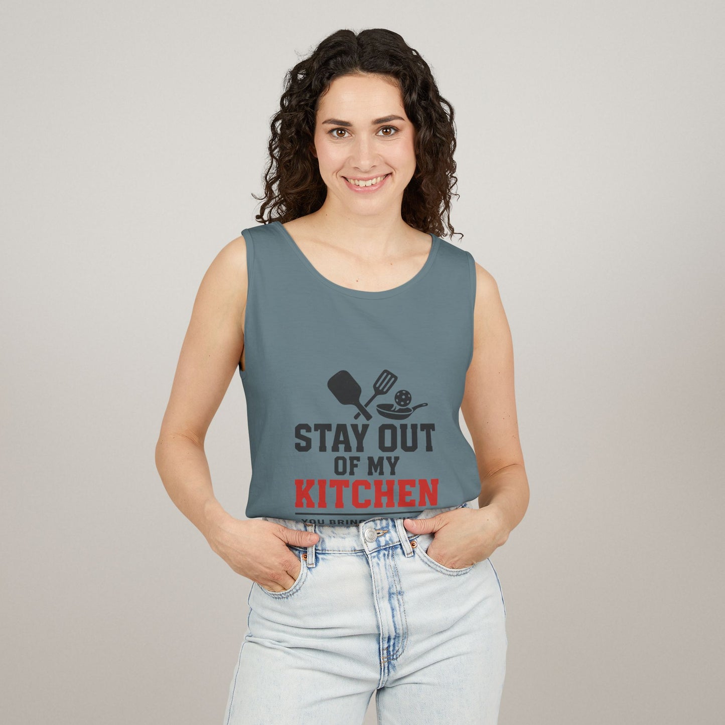 Pickleball Tank Top - 'Stay Out of My Kitchen' Activewear Shirt