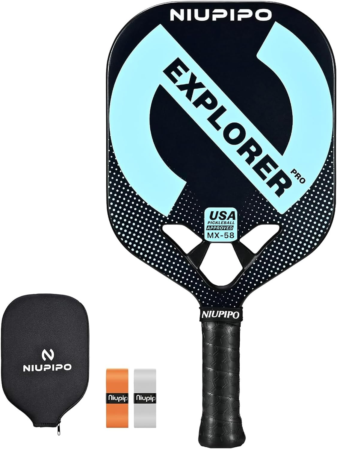 EXPLORER PRO USAPA Approved Pickleball Paddle – Graphite Carbon Fiber Face with Grit, Honeycomb Core & Cushion Grip | Pro-Level Paddle for Power, Spin & Control | Used by National Champions