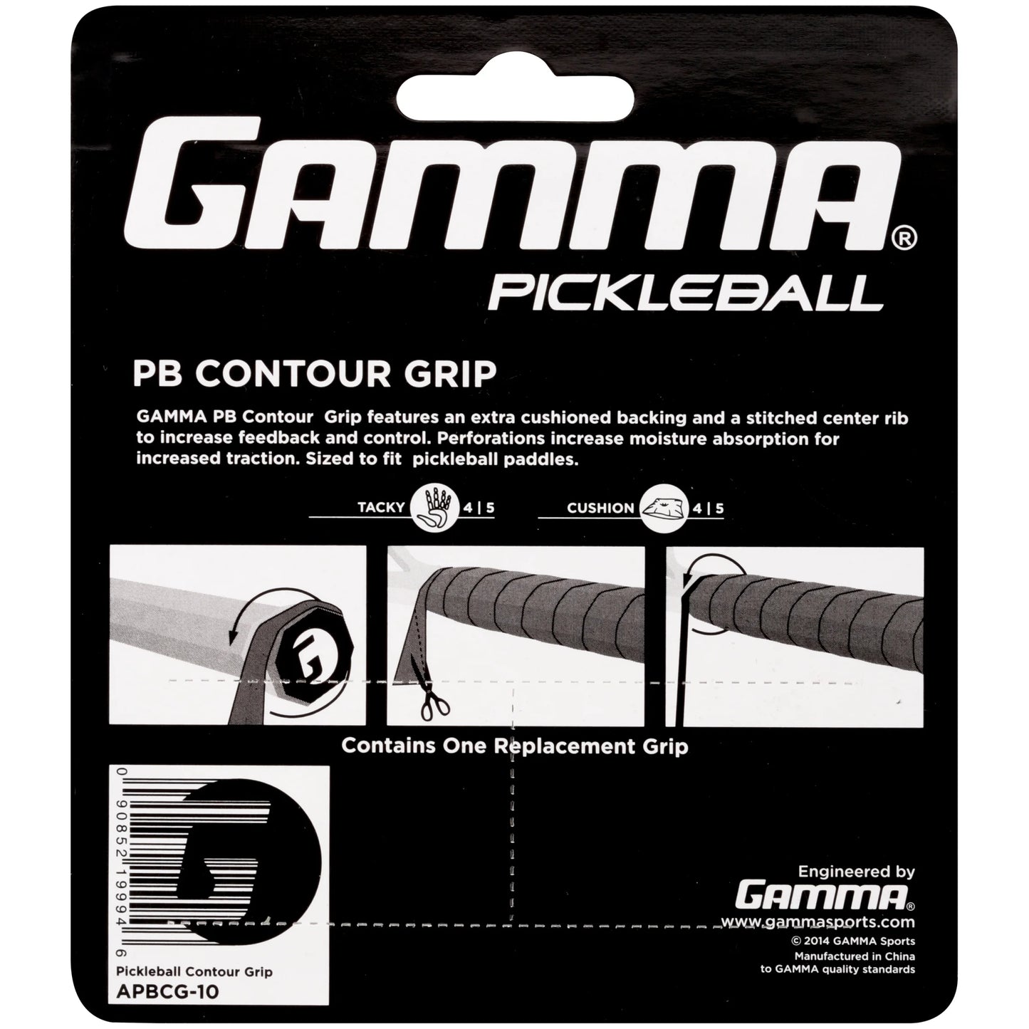 Pickleball Contour Replacement Grip – Cushioned Paddle Grip with Stitched Rib & Perforations for Superior Control & Moisture Absorption | Universal Fit for All Pickleball Paddles