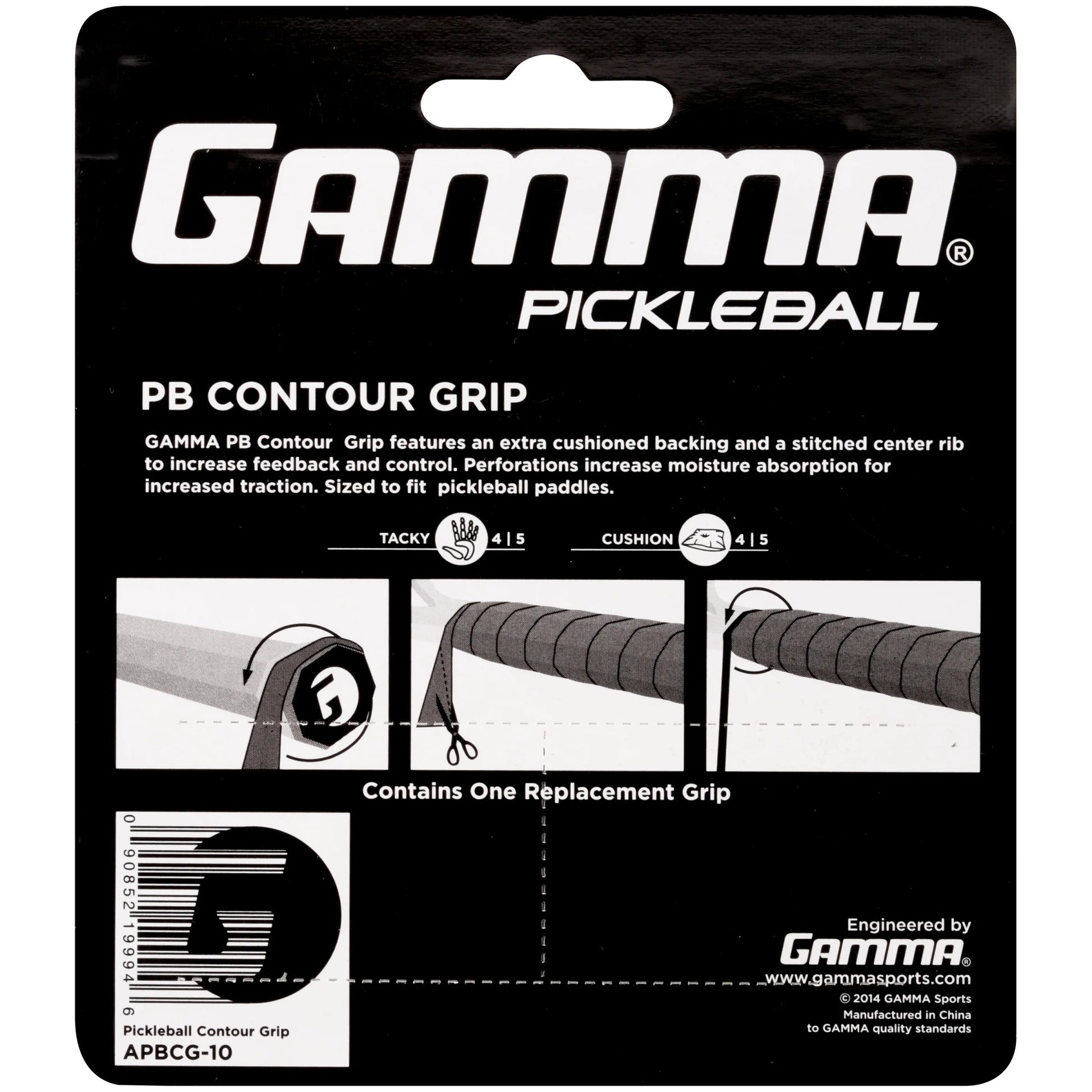 Pickleball Contour Replacement Grip – Cushioned Paddle Grip with Stitched Rib & Perforations for Superior Control & Moisture Absorption | Universal Fit for All Pickleball Paddles