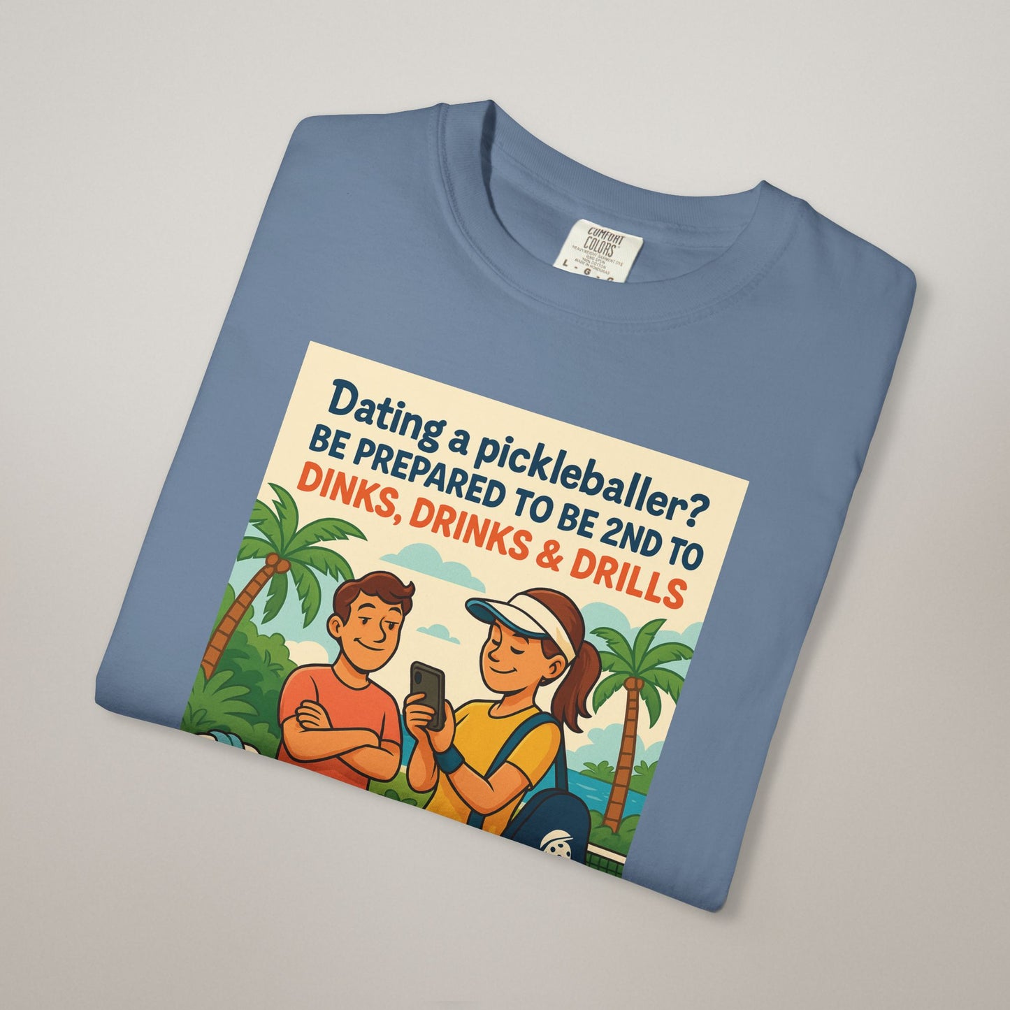Pickleballer Unisex T-shirt: Dinks, Drinks, Drills Funny Tee for Players and Fans