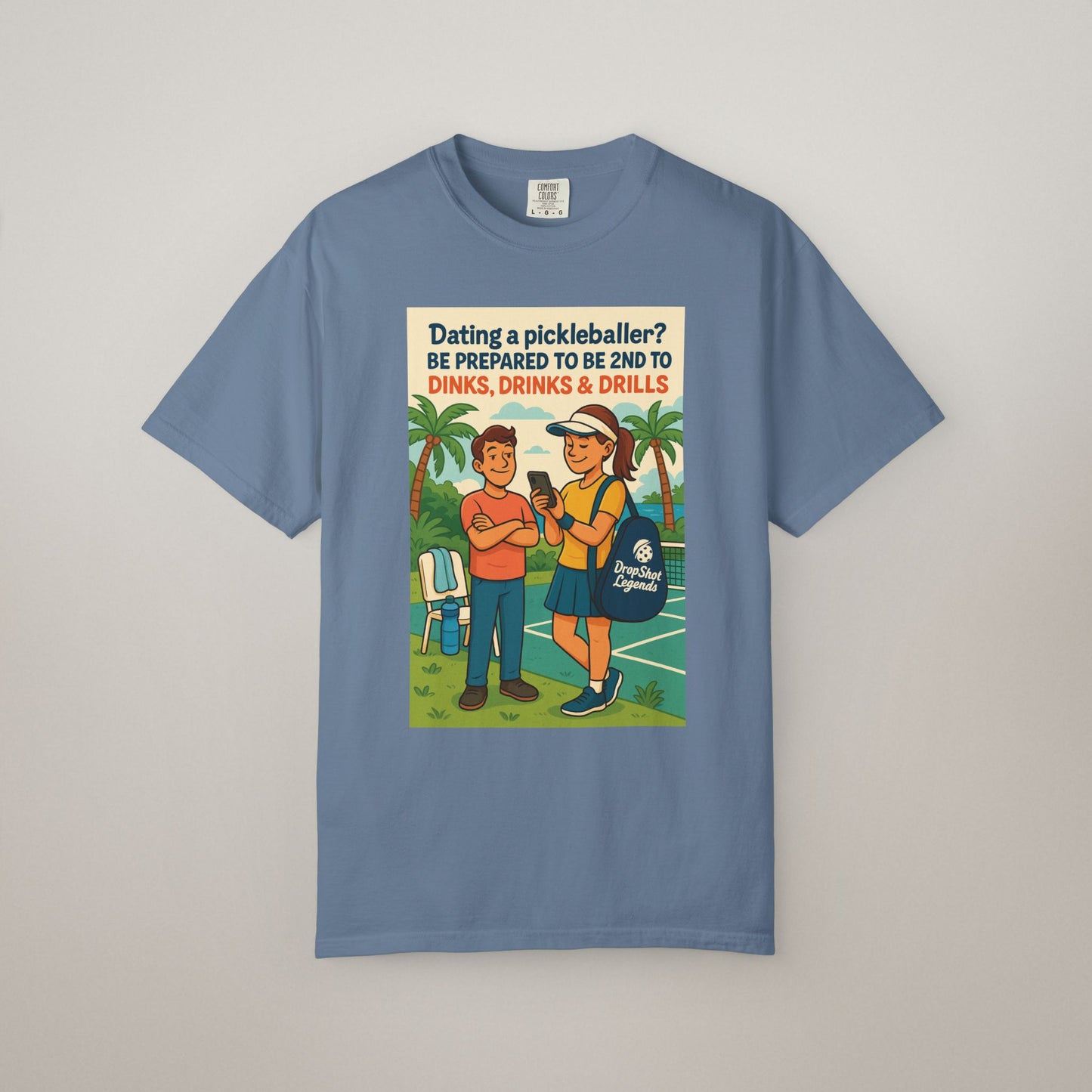 Pickleballer Unisex T-shirt: Dinks, Drinks, Drills Funny Tee for Players and Fans