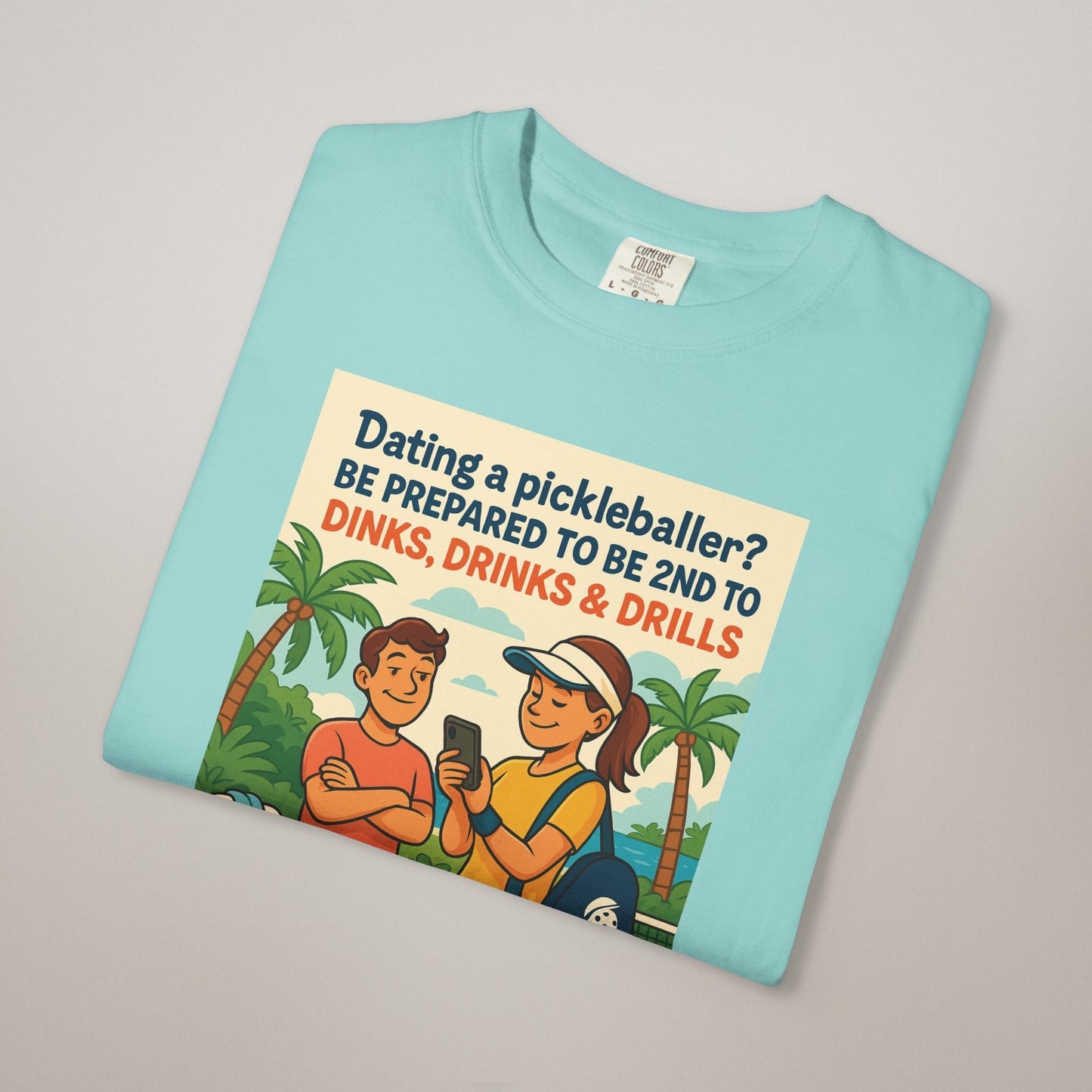 Pickleballer Unisex T-shirt: Dinks, Drinks, Drills Funny Tee for Players and Fans