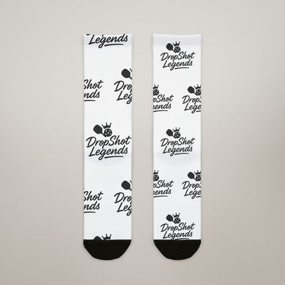 DropShot Legends Sublimation Crew Socks | Fun Sports Socks, Unique Gifts for Athletes, Athletic Apparel, Casual Wear, Sporty Accessories