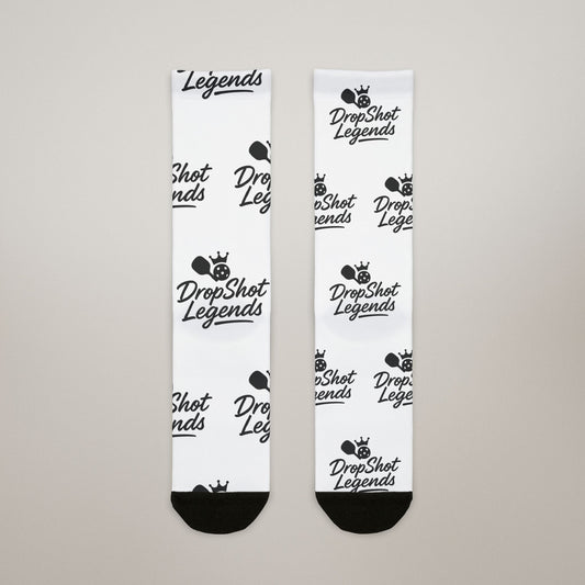 DropShot Legends Sublimation Crew Socks | Fun Sports Socks, Unique Gifts for Athletes, Athletic Apparel, Casual Wear, Sporty Accessories
