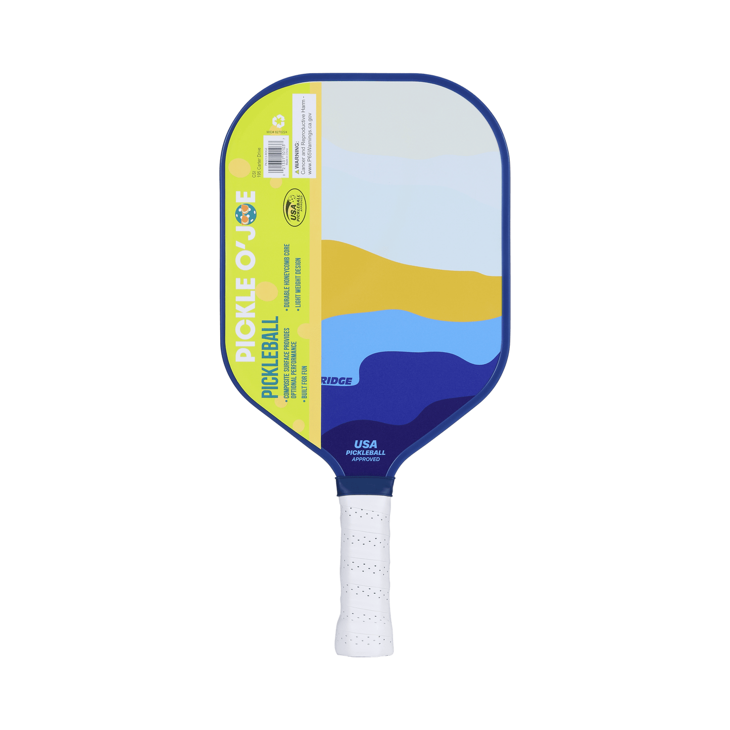 USAPA-Approved Pickleball Paddle – Lightweight Fiberglass Composite with Comfort Grip | Tropical Design for All Skill Levels